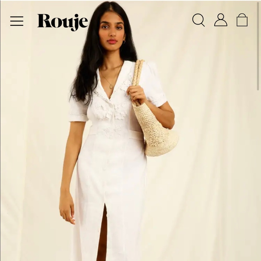 White linen Dress from Rouje NWT
